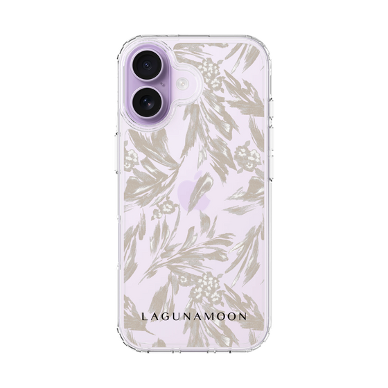 Slim Protection Case［ LAGUNAMOON - BotanicalJacquard - Clear×Beige ］