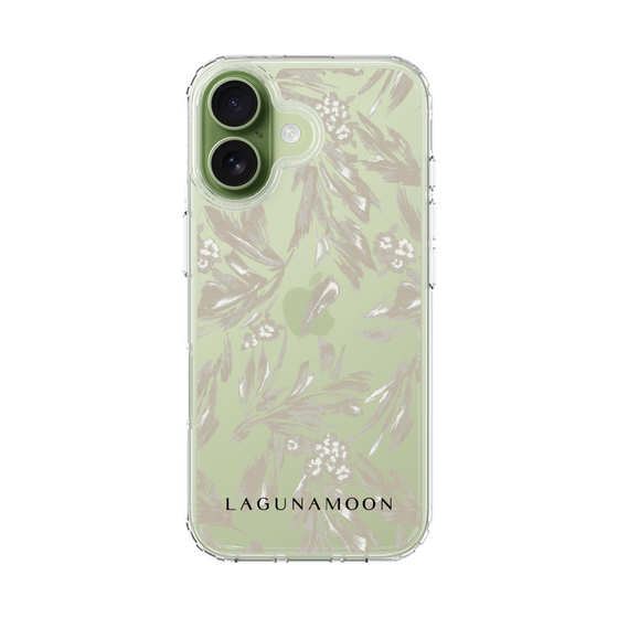 Slim Protection Case［ LAGUNAMOON - BotanicalJacquard - Clear×Beige ］