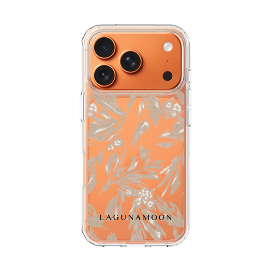 Slim Protection Case［ LAGUNAMOON - BotanicalJacquard - Clear×Beige ］