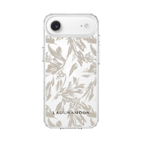 Slim Protection Case［ LAGUNAMOON - BotanicalJacquard - Clear×Beige ］