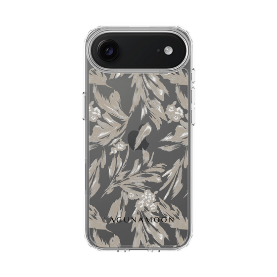 Slim Protection Case［ LAGUNAMOON - BotanicalJacquard - Clear×Beige ］