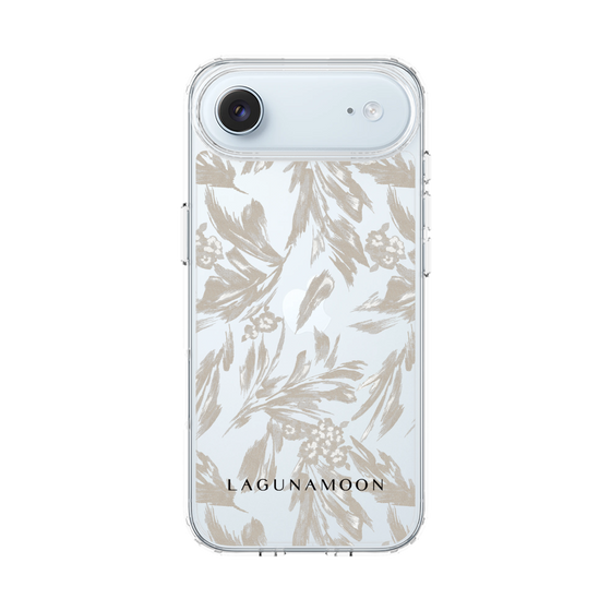 Slim Protection Case［ LAGUNAMOON - BotanicalJacquard - Clear×Beige ］
