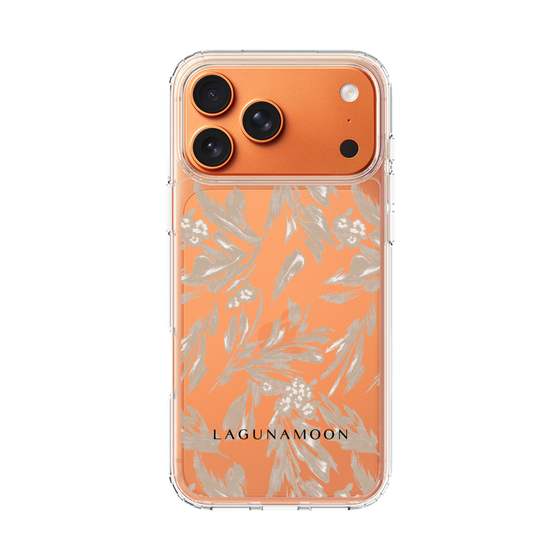 Slim Protection Case［ LAGUNAMOON - BotanicalJacquard - Clear×Beige ］