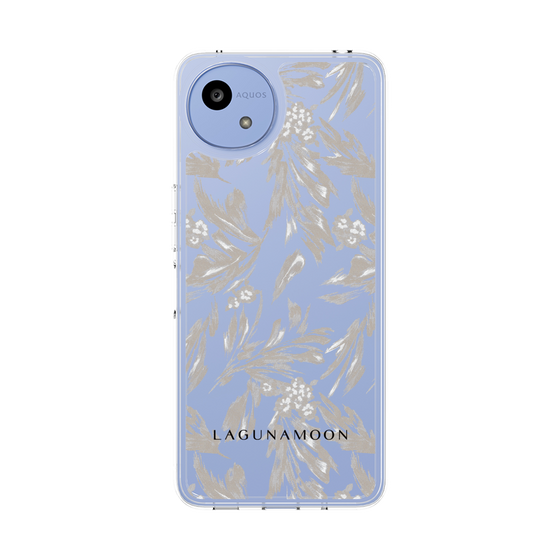 Slim Protection Case［ LAGUNAMOON - BotanicalJacquard - Clear×Beige ］