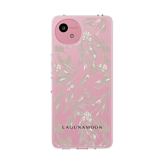 Slim Protection Case［ LAGUNAMOON - BotanicalJacquard - Clear×Beige ］