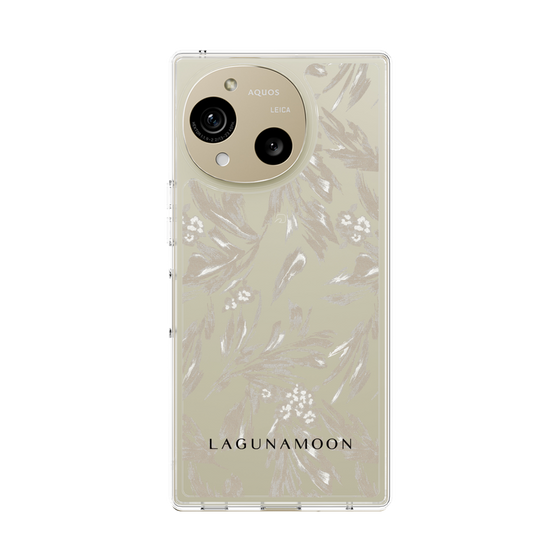 Slim Protection Case［ LAGUNAMOON - BotanicalJacquard - Clear×Beige ］