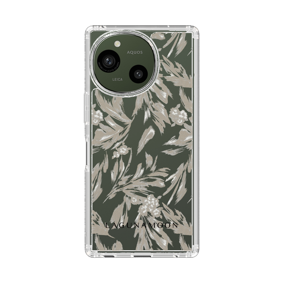 Slim Protection Case［ LAGUNAMOON - BotanicalJacquard - Clear×Beige ］