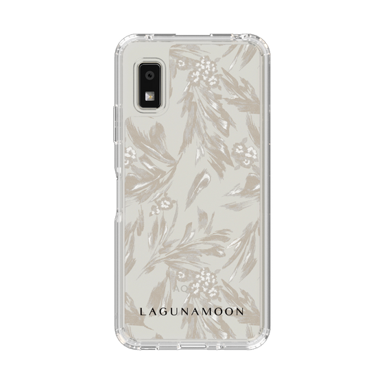 Slim Protection Case［ LAGUNAMOON - BotanicalJacquard - Clear×Beige ］