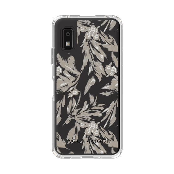 Slim Protection Case［ LAGUNAMOON - BotanicalJacquard - Clear×Beige ］