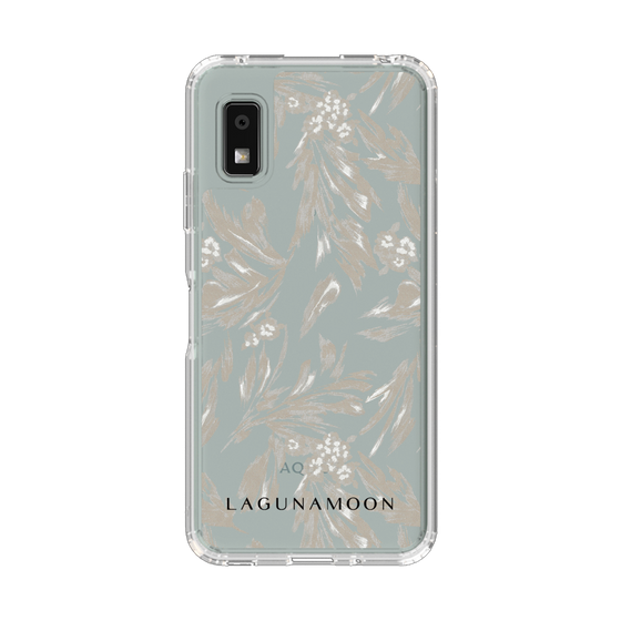Slim Protection Case［ LAGUNAMOON - BotanicalJacquard - Clear×Beige ］