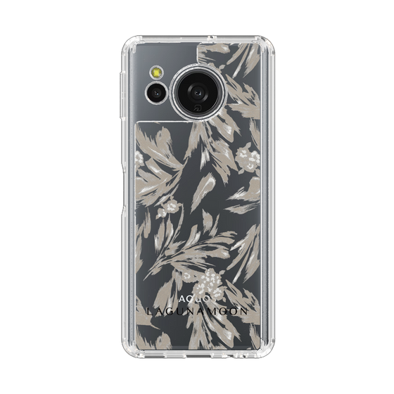Slim Protection Case［ LAGUNAMOON - BotanicalJacquard - Clear×Beige ］