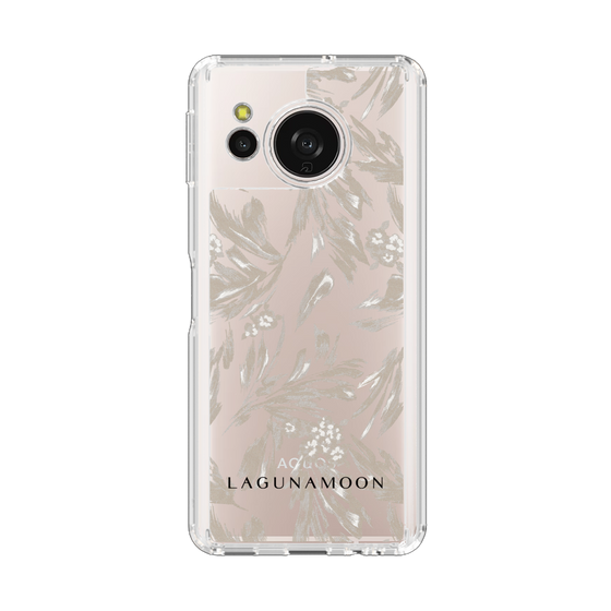 Slim Protection Case［ LAGUNAMOON - BotanicalJacquard - Clear×Beige ］