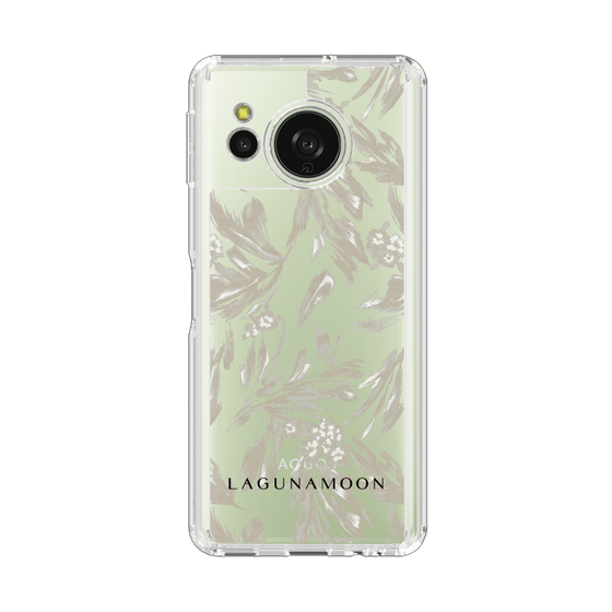 Slim Protection Case［ LAGUNAMOON - BotanicalJacquard - Clear×Beige ］