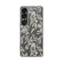 Slim Protection Case［ LAGUNAMOON - BotanicalJacquard - Clear×Beige ］