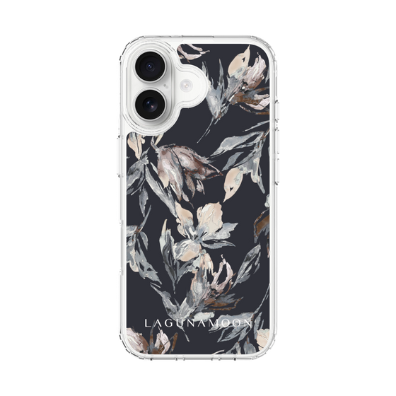 Slim Protection Case［ LAGUNAMOON - NuanceFlower - Navy ］