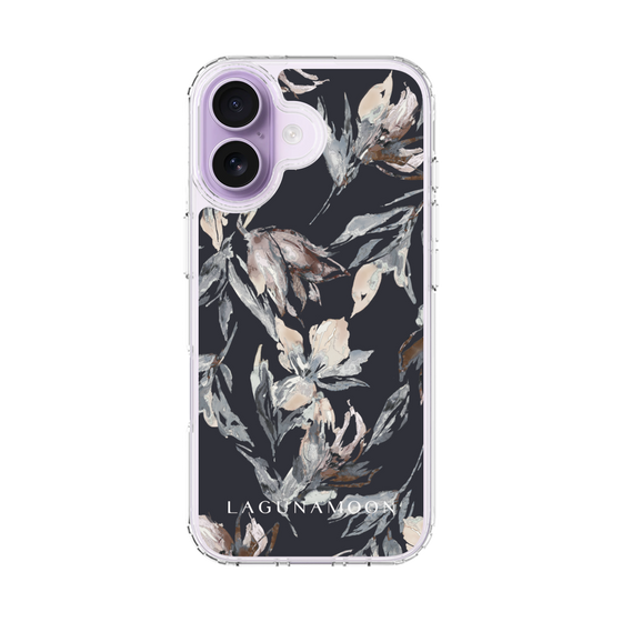 Slim Protection Case［ LAGUNAMOON - NuanceFlower - Navy ］