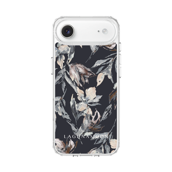 Slim Protection Case［ LAGUNAMOON - NuanceFlower - Navy ］
