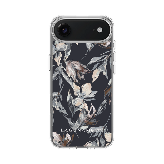 Slim Protection Case［ LAGUNAMOON - NuanceFlower - Navy ］