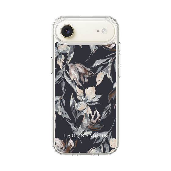 Slim Protection Case［ LAGUNAMOON - NuanceFlower - Navy ］