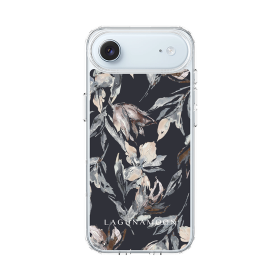 Slim Protection Case［ LAGUNAMOON - NuanceFlower - Navy ］