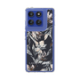 Slim Protection Case［ LAGUNAMOON - NuanceFlower - Navy ］