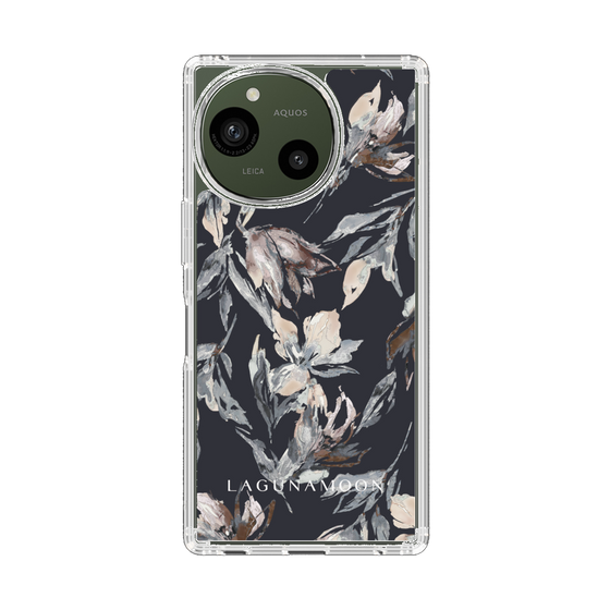 Slim Protection Case［ LAGUNAMOON - NuanceFlower - Navy ］