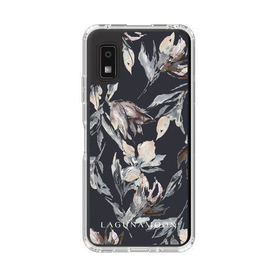 Slim Protection Case［ LAGUNAMOON - NuanceFlower - Navy ］