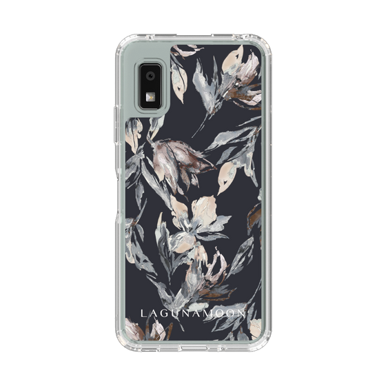 Slim Protection Case［ LAGUNAMOON - NuanceFlower - Navy ］