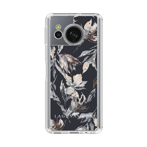 Slim Protection Case［ LAGUNAMOON - NuanceFlower - Navy ］