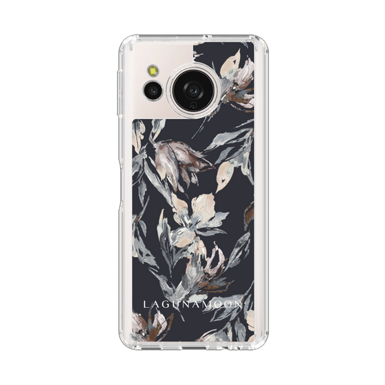 Slim Protection Case［ LAGUNAMOON - NuanceFlower - Navy ］