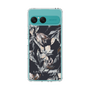 Slim Protection Case［ LAGUNAMOON - NuanceFlower - Navy ］
