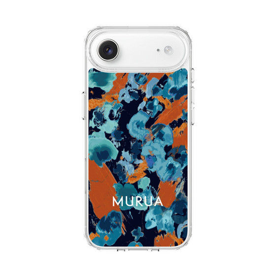 Slim Protection Case［ MURUA - Art print - Navy × Orange ］
