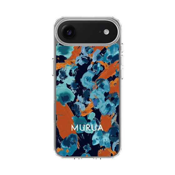 Slim Protection Case［ MURUA - Art print - Navy × Orange ］