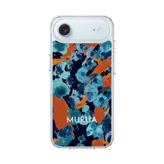 Slim Protection Case［ MURUA - Art print - Navy × Orange ］