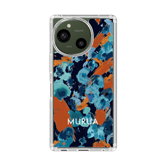 Slim Protection Case［ MURUA - Art print - Navy × Orange ］