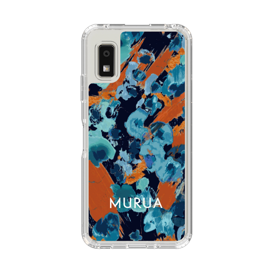 Slim Protection Case［ MURUA - Art print - Navy × Orange ］