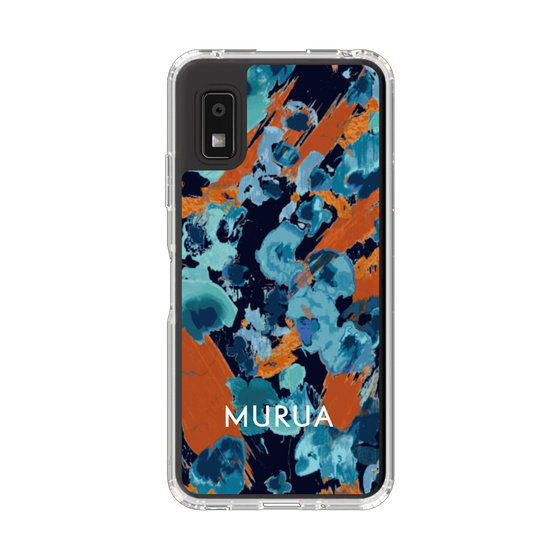 Slim Protection Case［ MURUA - Art print - Navy × Orange ］