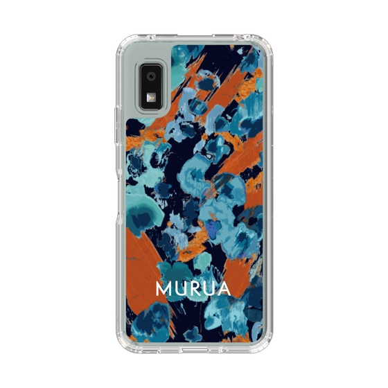Slim Protection Case［ MURUA - Art print - Navy × Orange ］