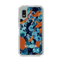 Slim Protection Case［ MURUA - Art print - Navy × Orange ］