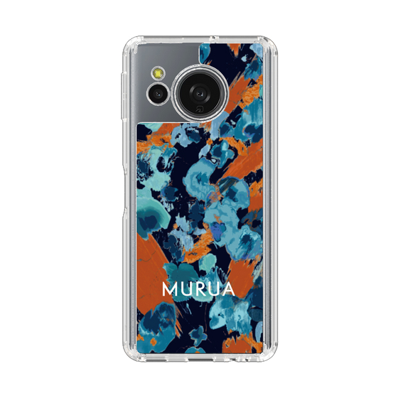 Slim Protection Case［ MURUA - Art print - Navy × Orange ］