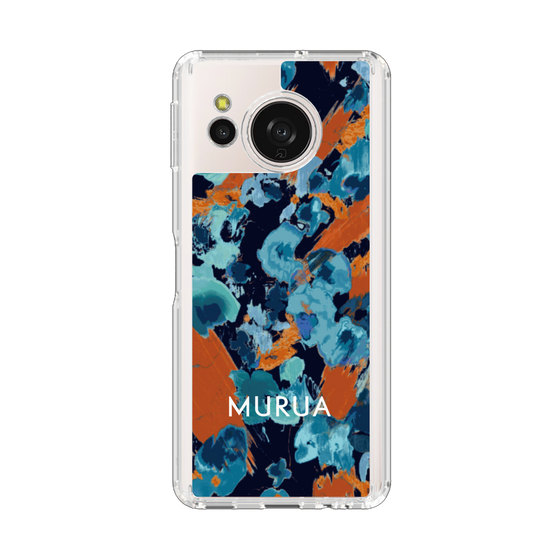 Slim Protection Case［ MURUA - Art print - Navy × Orange ］