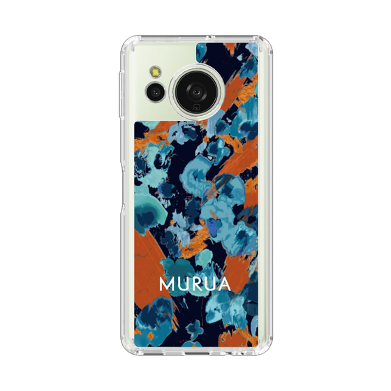 Slim Protection Case［ MURUA - Art print - Navy × Orange ］