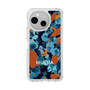 Slim Protection Case［ MURUA - Art print - Navy × Orange ］