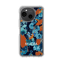 Slim Protection Case［ MURUA - Art print - Navy × Orange ］