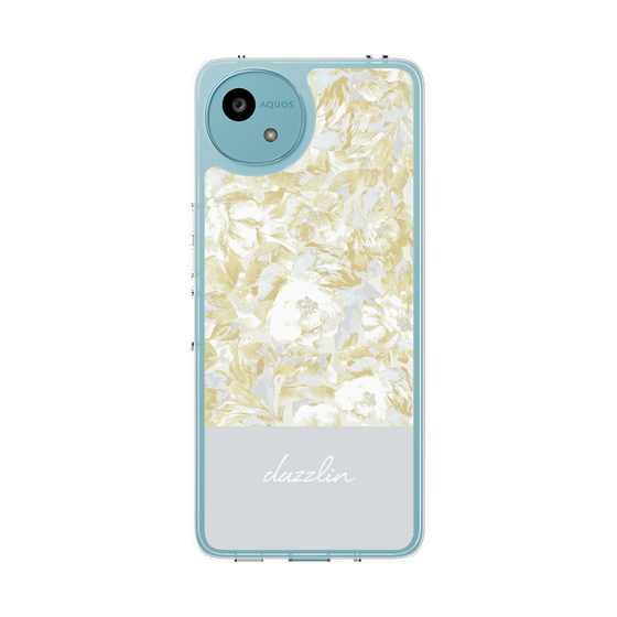 Slim Protection Case［ dazzlin - PaintFlower - Light Blue ］