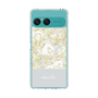 Slim Protection Case［ dazzlin - PaintFlower - Light Blue ］