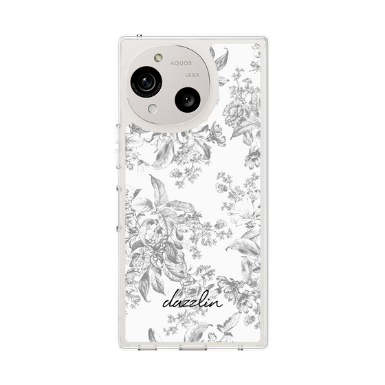 Slim Protection Case［ dazzlin - ToneFlower - Gray ］