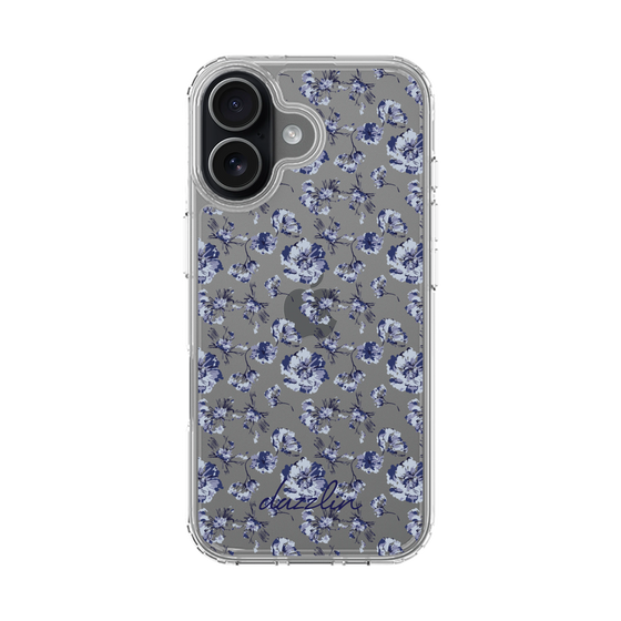 Slim Protection Case［ dazzlin - BlueFlower - Clear ］