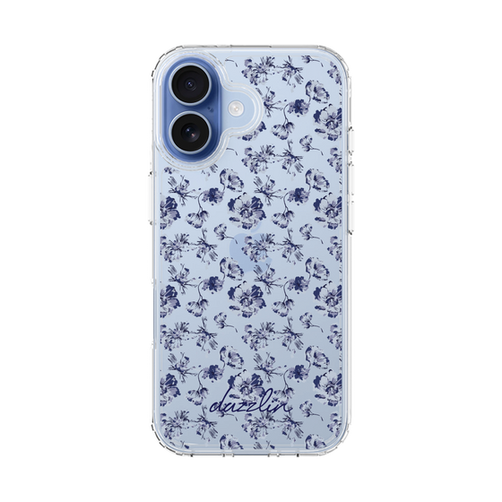 Slim Protection Case［ dazzlin - BlueFlower - Clear ］