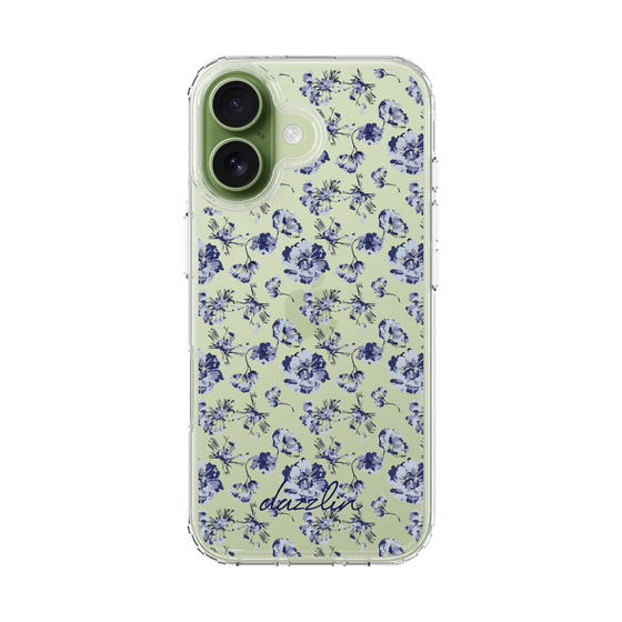 Slim Protection Case［ dazzlin - BlueFlower - Clear ］
